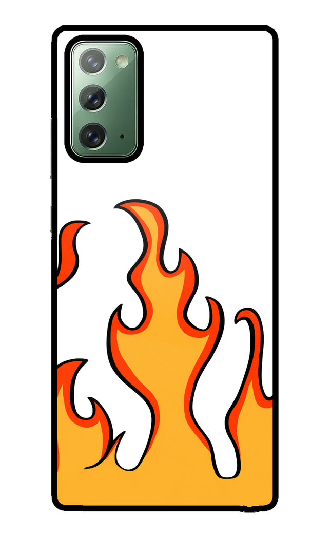 Fired Up – White Samsung Note 20 Glass Case