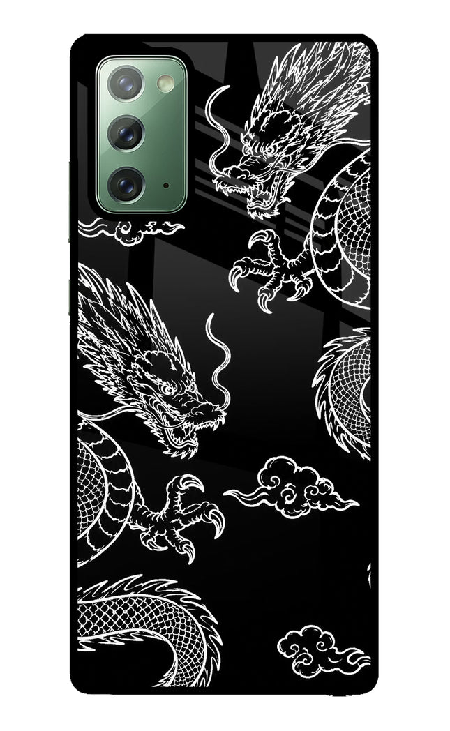 Twin Dragons Samsung Note 20 Glass Case