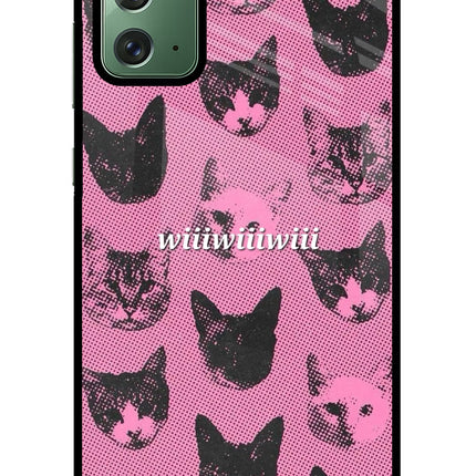 Pink Cats Samsung Note 20 Glass Case