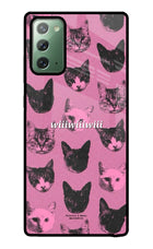 Pink Cats Samsung Note 20 Glass Case