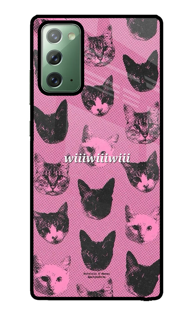 Pink Cats Samsung Note 20 Glass Case