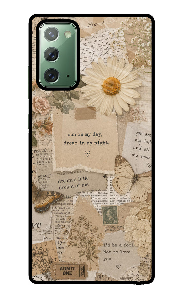 Vintage case Samsung Note 20 Glass Case