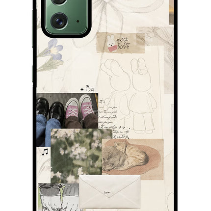 Soft Aesthetic Samsung Note 20 Glass Case Back Cover by Casekaro