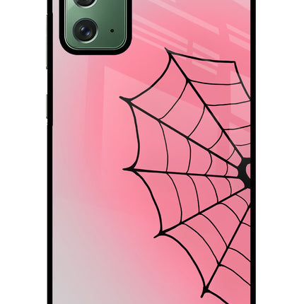 Pink Web Samsung Note 20 Glass Case