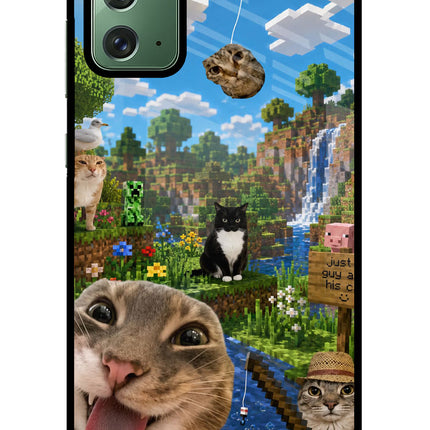 Minecraft Cat Chaos Samsung Note 20 Glass Case