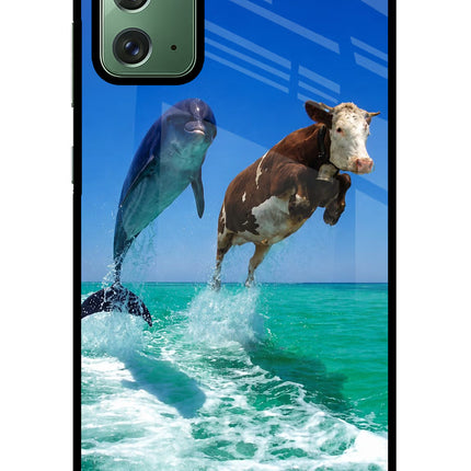 Dolphin vs Cow Samsung Note 20 Glass Case