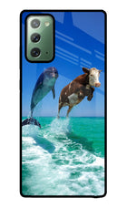 Dolphin vs Cow Samsung Note 20 Glass Case