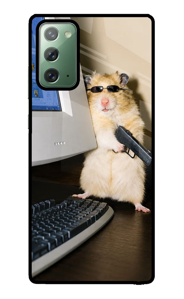Hacker Hamster Samsung Note 20 Glass Case