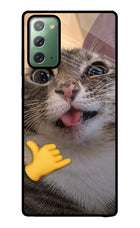 Silly Cat Call Samsung Note 20 Glass Case