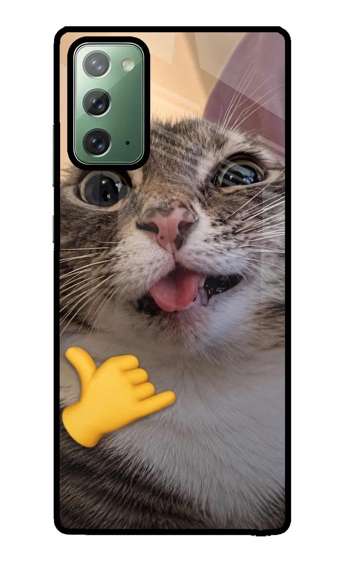 Silly Cat Call Samsung Note 20 Glass Case