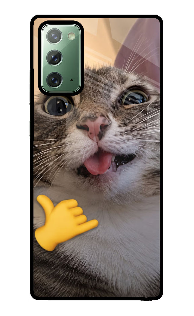 Silly Cat Call Samsung Note 20 Glass Case