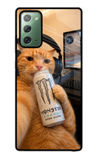 Gamer Cat Energy Samsung Note 20 Glass Case