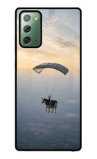 Skydiving Cow Samsung Note 20 Glass Case