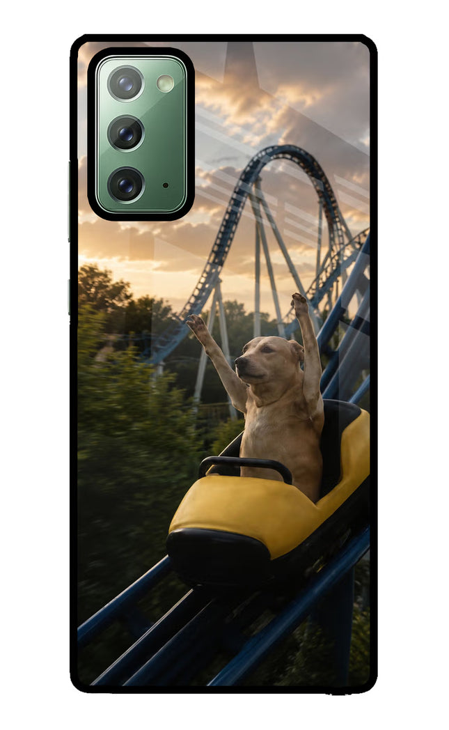 Rollercoaster Dog Samsung Note 20 Glass Case