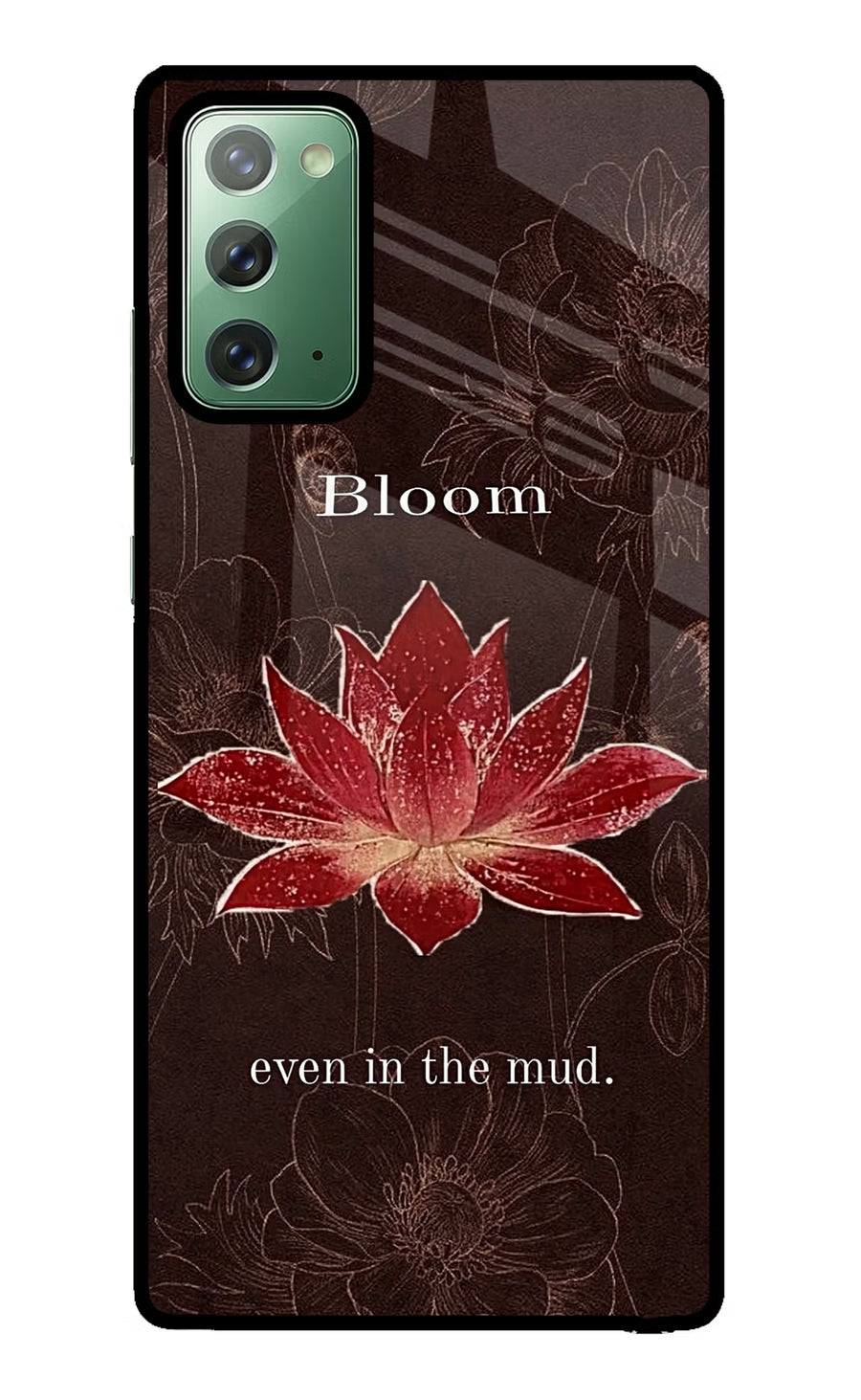 Bloom Samsung Note 20 Back Cover, Glass case