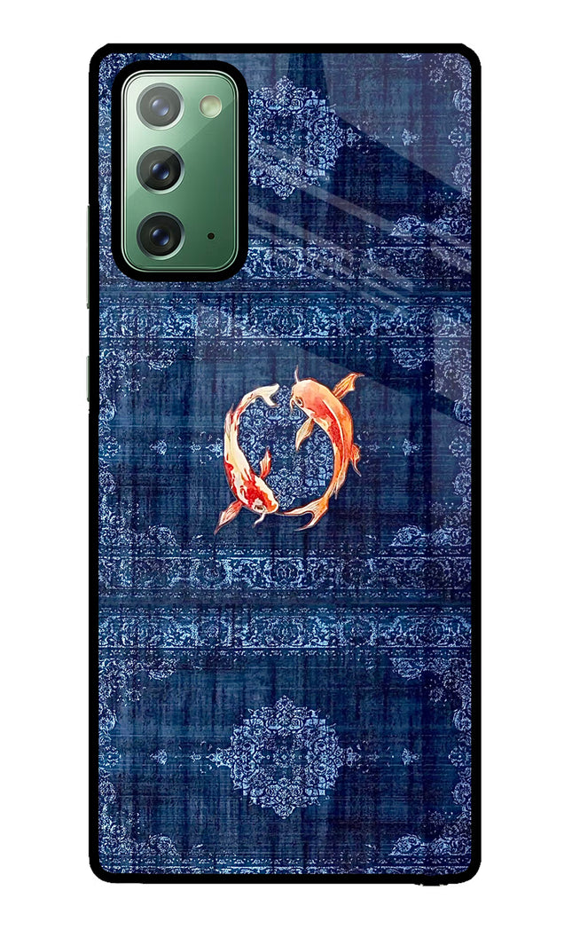 Koi Blue Samsung Note 20 Glass Case