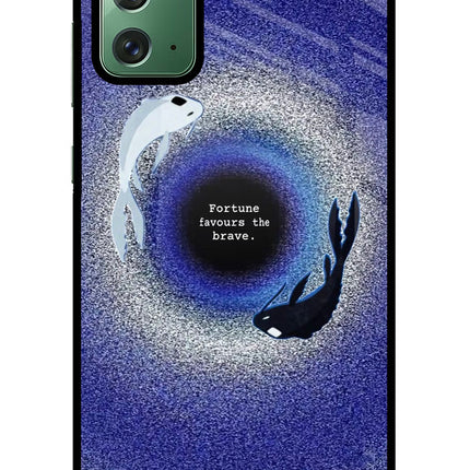 Dark Koi Samsung Note 20 Glass Case Back Cover by Casekaro