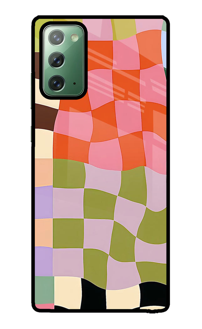 Wavy Grid Samsung Note 20 Glass Case