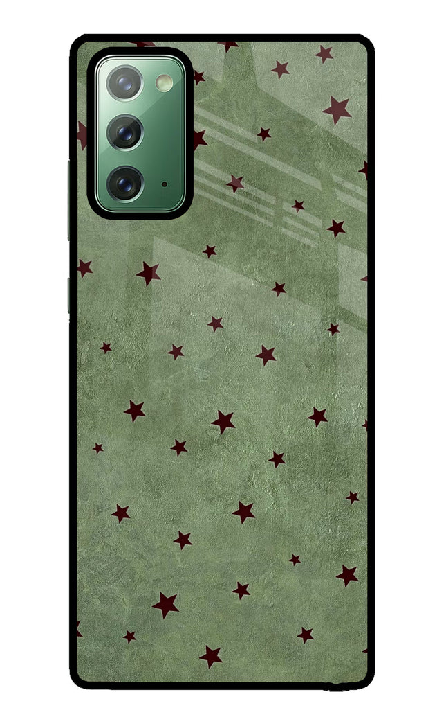 Green Stars Samsung Note 20 Glass Case