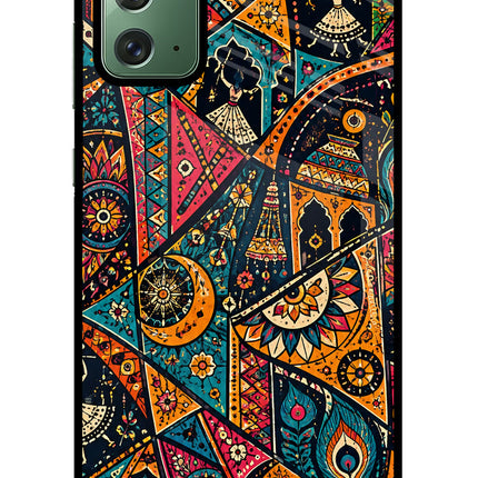 Folk Print Samsung Note 20 Glass Case