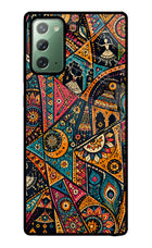 Folk Print Samsung Note 20 Glass Case