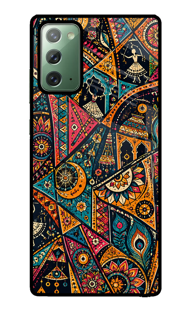 Folk Print Samsung Note 20 Glass Case