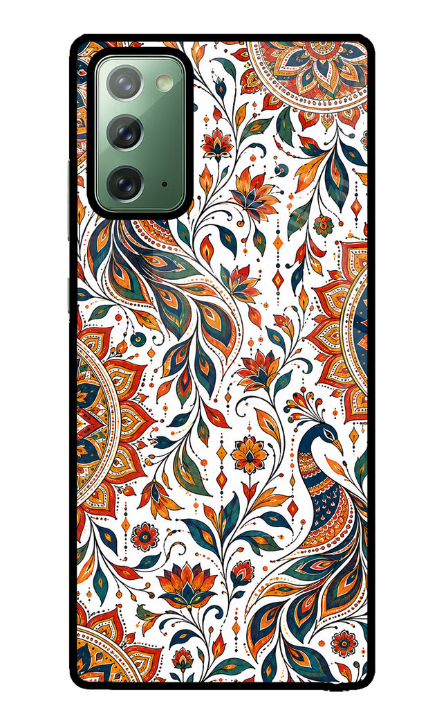 White Mayura Samsung Note 20 Glass Case