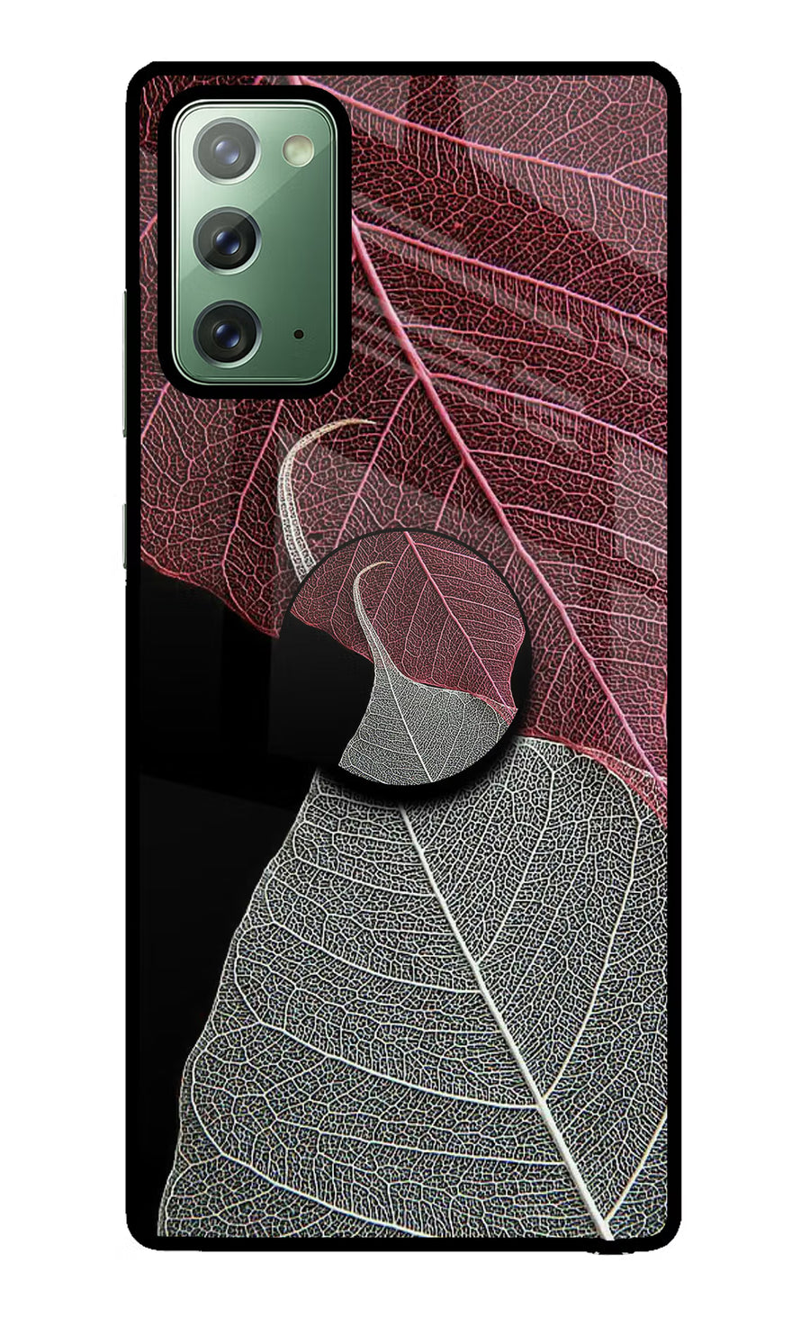 Leaf Pattern Samsung Note 20 Pop Case, Glass case