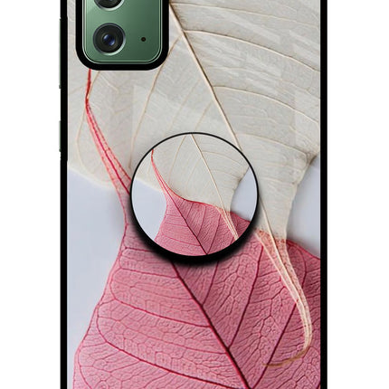 White Pink Leaf Samsung Note 20 Pop Case by Casekaro