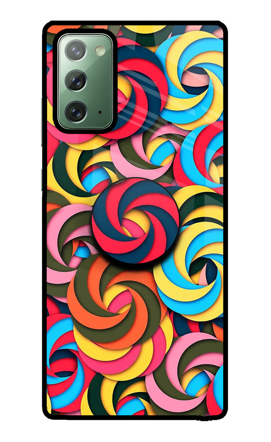 Spiral Pattern Samsung Note 20 Pop Case, Glass case