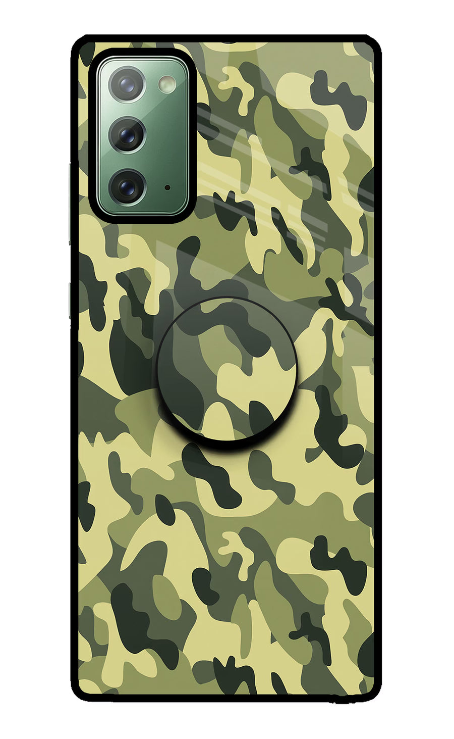 Camouflage Samsung Note 20 Pop Case, Glass case