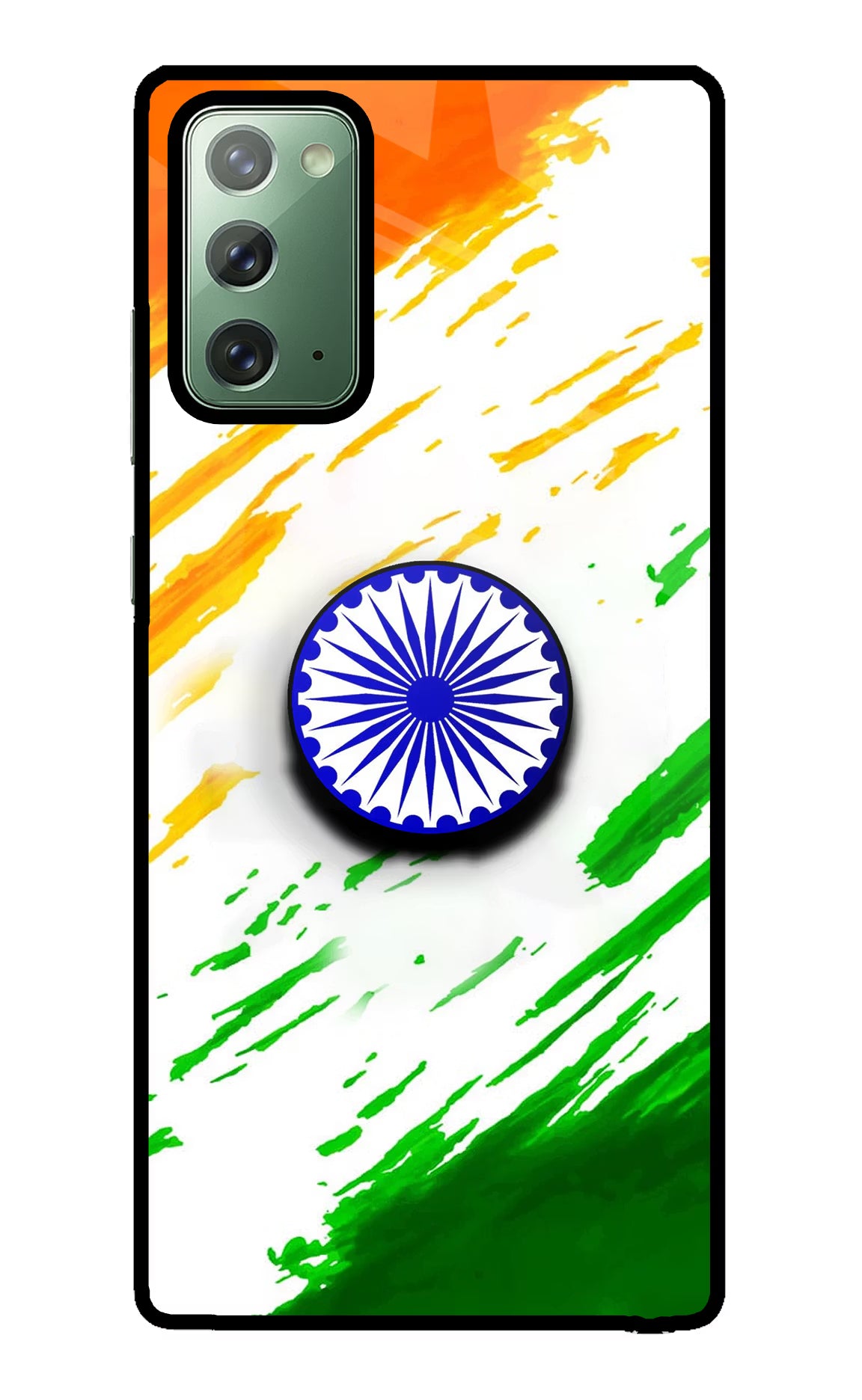 Indian Flag Ashoka Chakra Samsung Note 20 Pop Case by Casekaro
