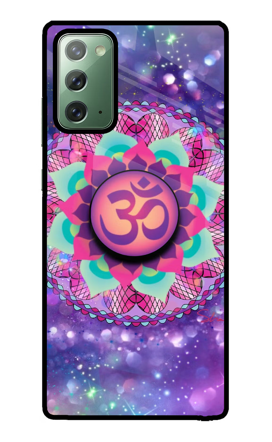 Om Purple Samsung Note 20 Pop Case, Glass case