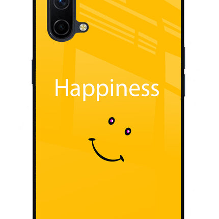 Happiness With Smiley Oneplus Nord CE 5G Glass Case Back Cover by Casekaro