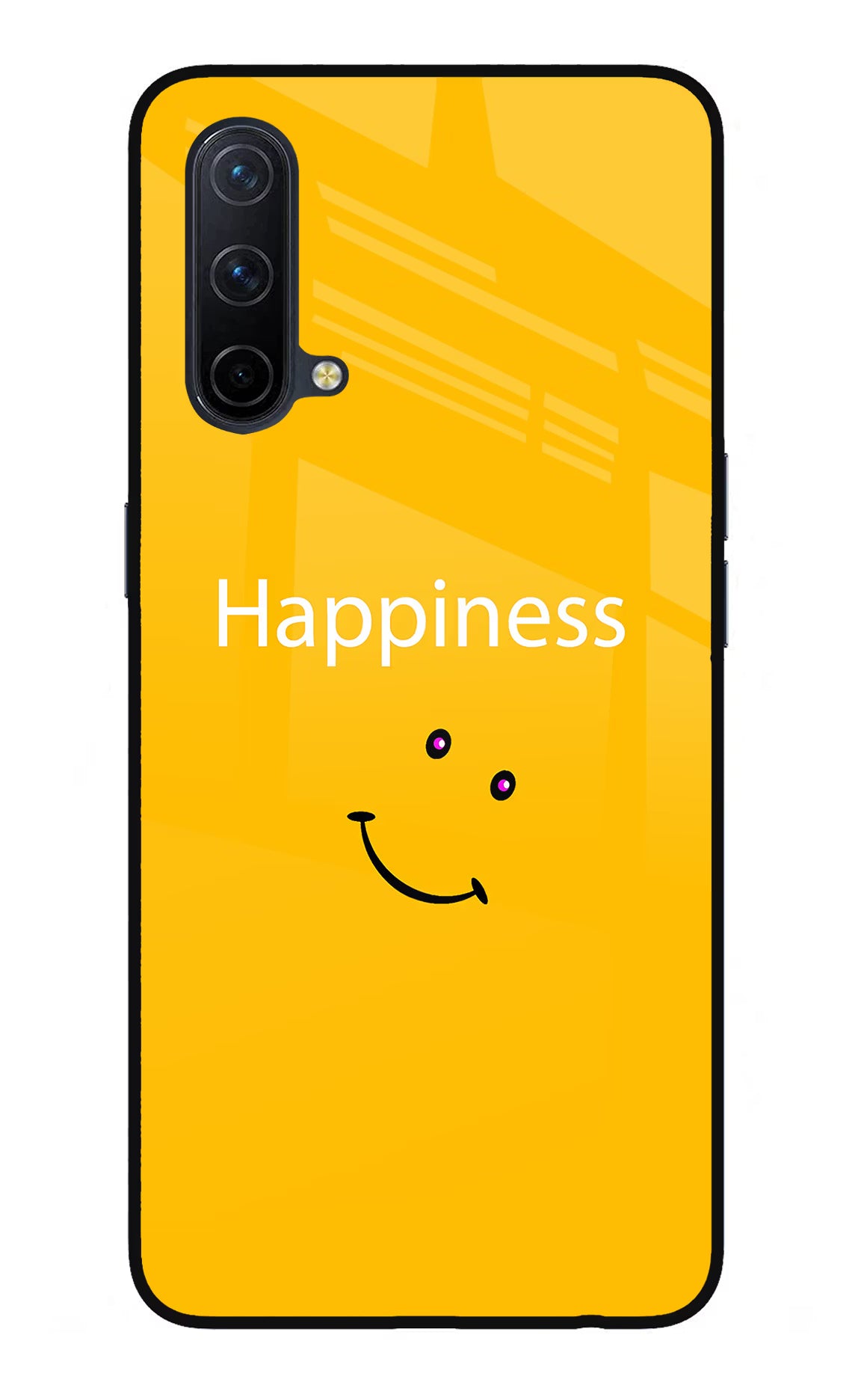 Happiness With Smiley Oneplus Nord CE 5G Glass Case Back Cover by Casekaro