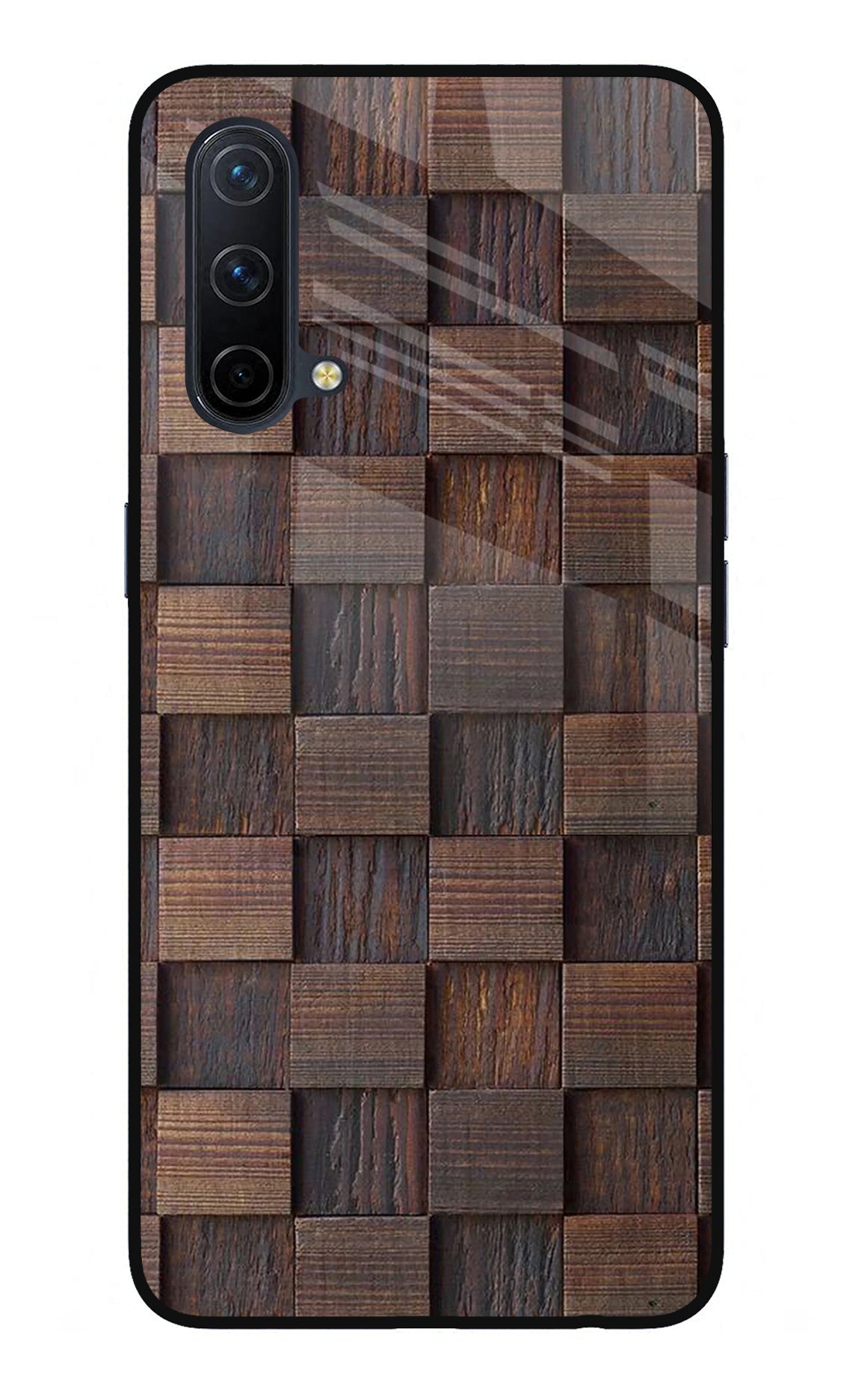 Wooden Cube Design Oneplus Nord CE 5G Glass Case