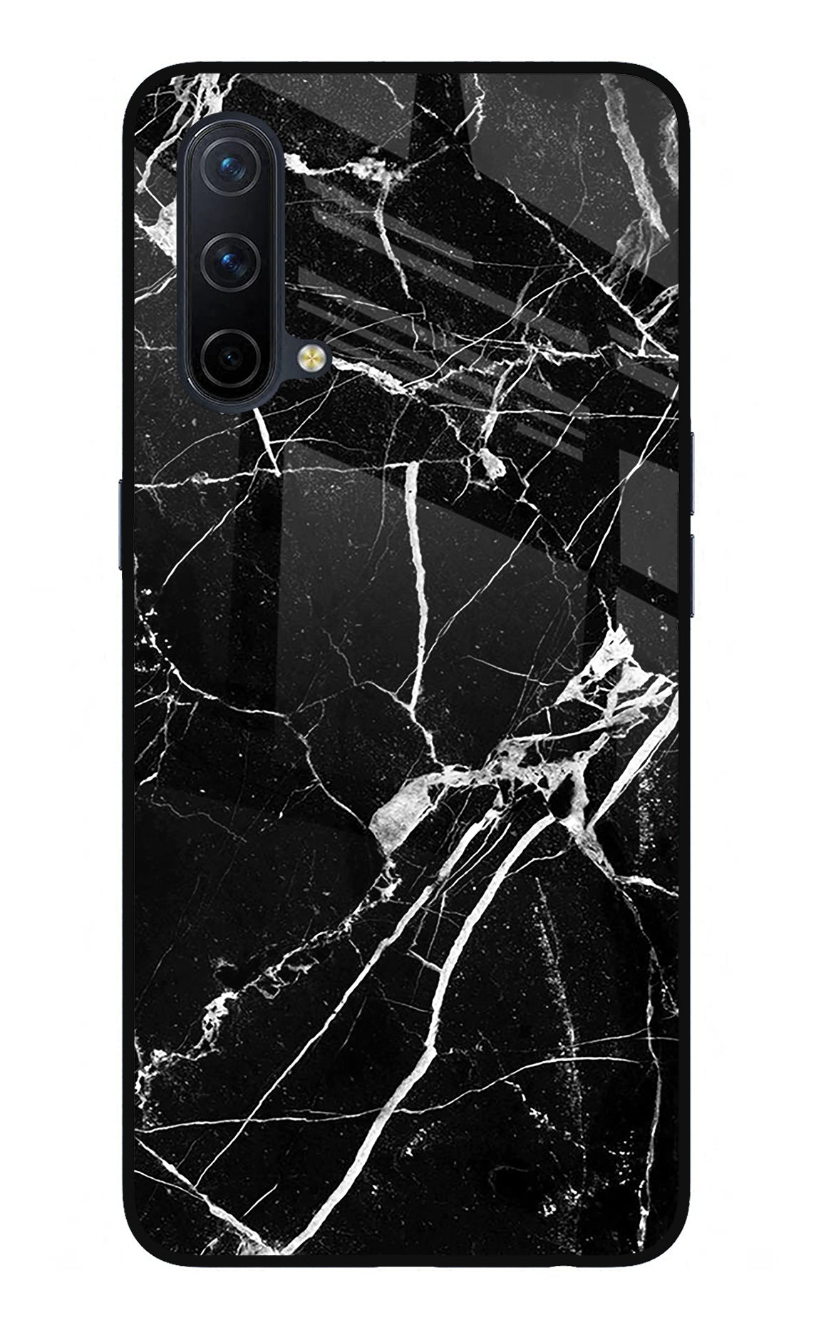 Black Marble Pattern Oneplus Nord CE 5G Glass Case