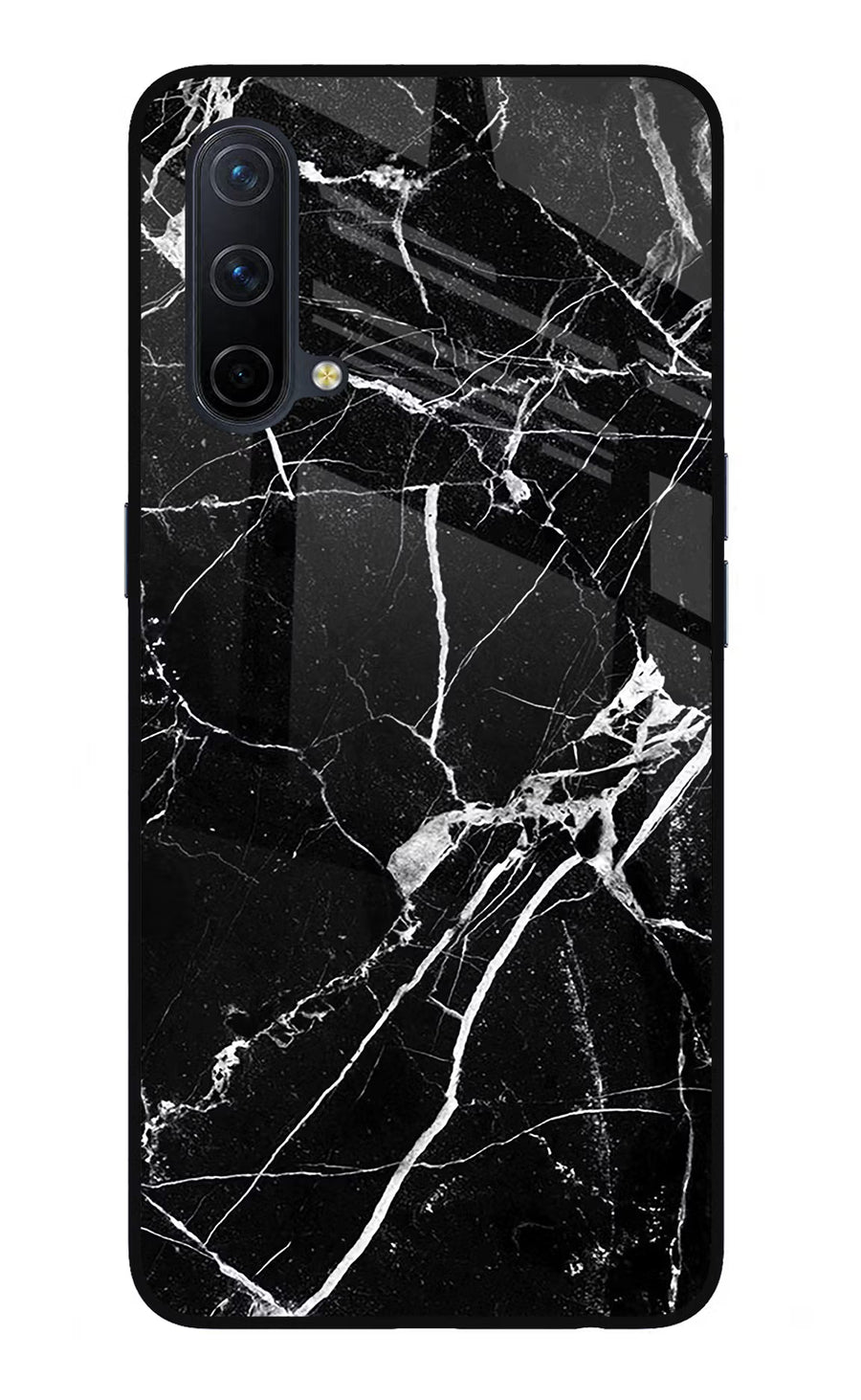 Black Marble Pattern Oneplus Nord CE 5G Back Cover, Glass case