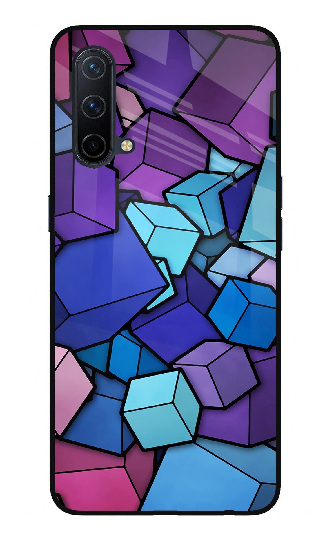 Cubic Abstract Oneplus Nord CE 5G Glass Case