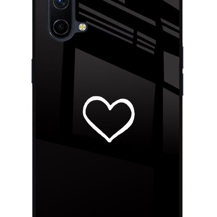 Heart Oneplus Nord CE 5G Glass Case Back Cover by Casekaro