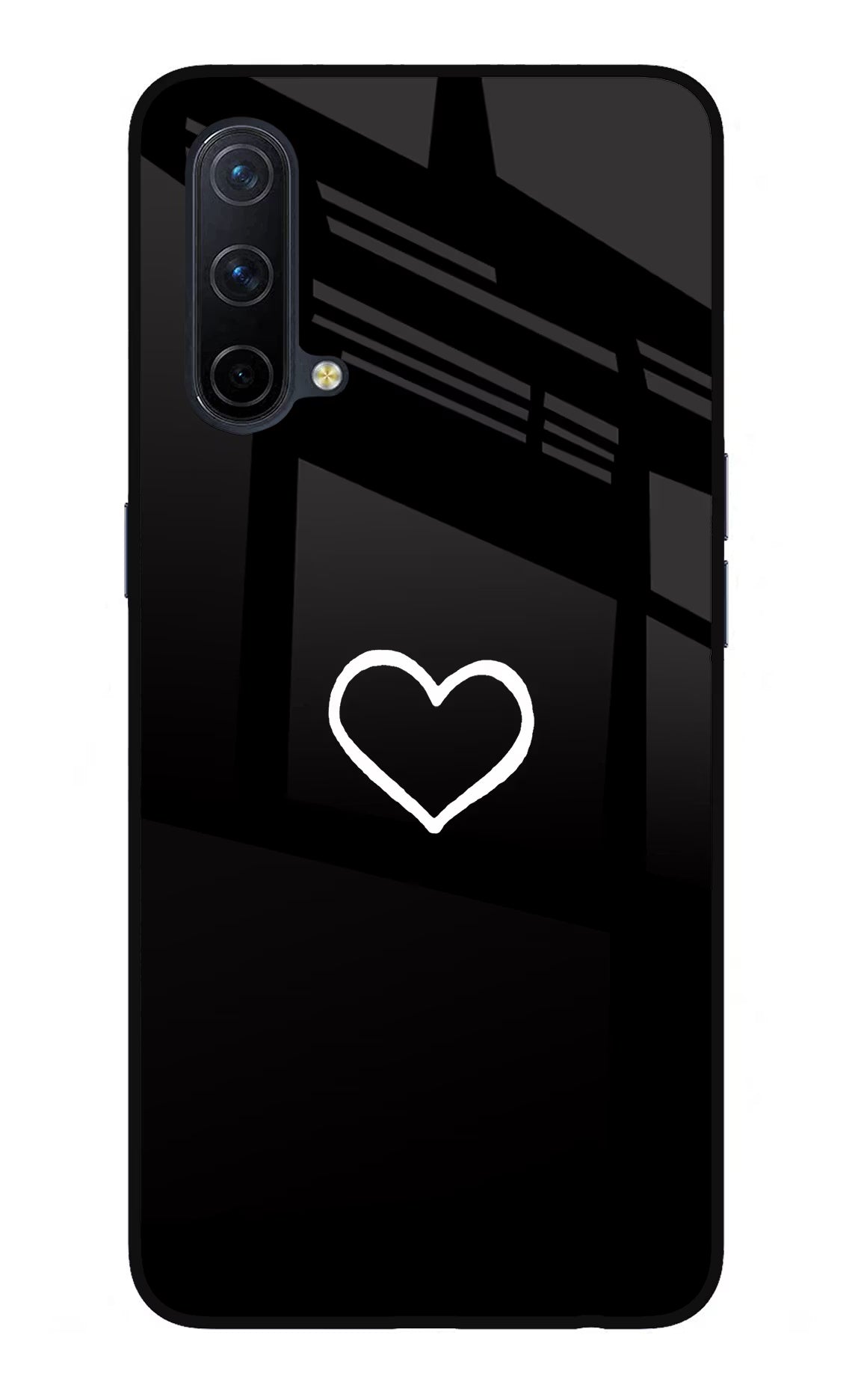 Heart Oneplus Nord CE 5G Glass Case Back Cover by Casekaro