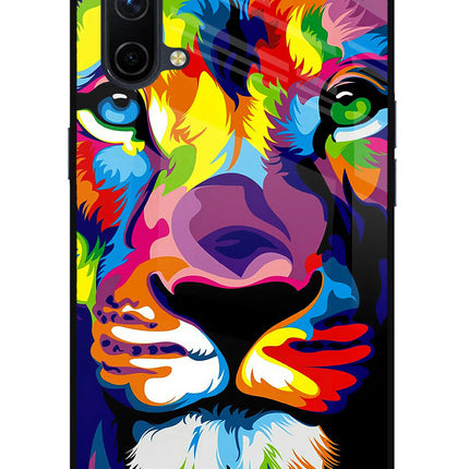 Lion Oneplus Nord CE 5G Glass Case Back Cover by Casekaro