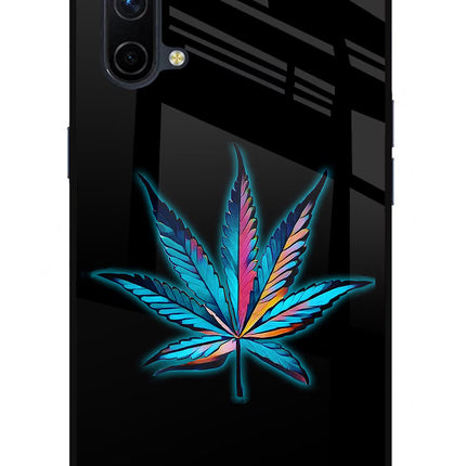 Weed Oneplus Nord CE 5G Glass Case Back Cover by Casekaro
