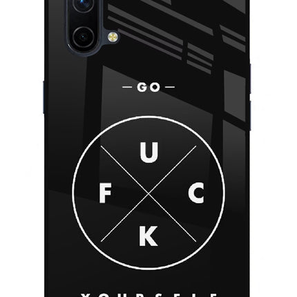 Go Fuck Yourself Oneplus Nord CE 5G Glass Case Back Cover by Casekaro