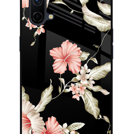 Flowers Oneplus Nord CE 5G Glass Case Back Cover by Casekaro