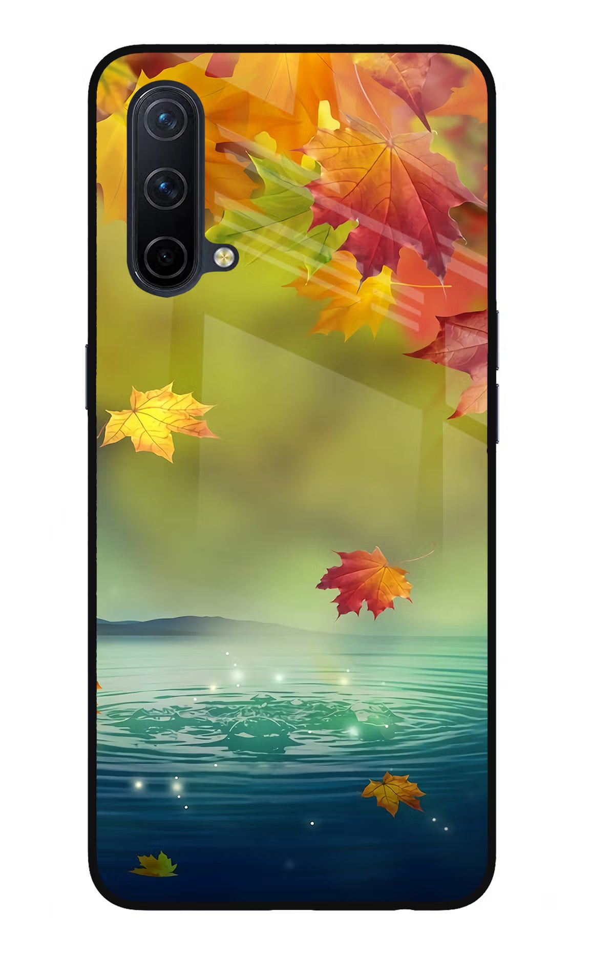 Flowers Oneplus Nord CE 5G Glass Case Back Cover by Casekaro