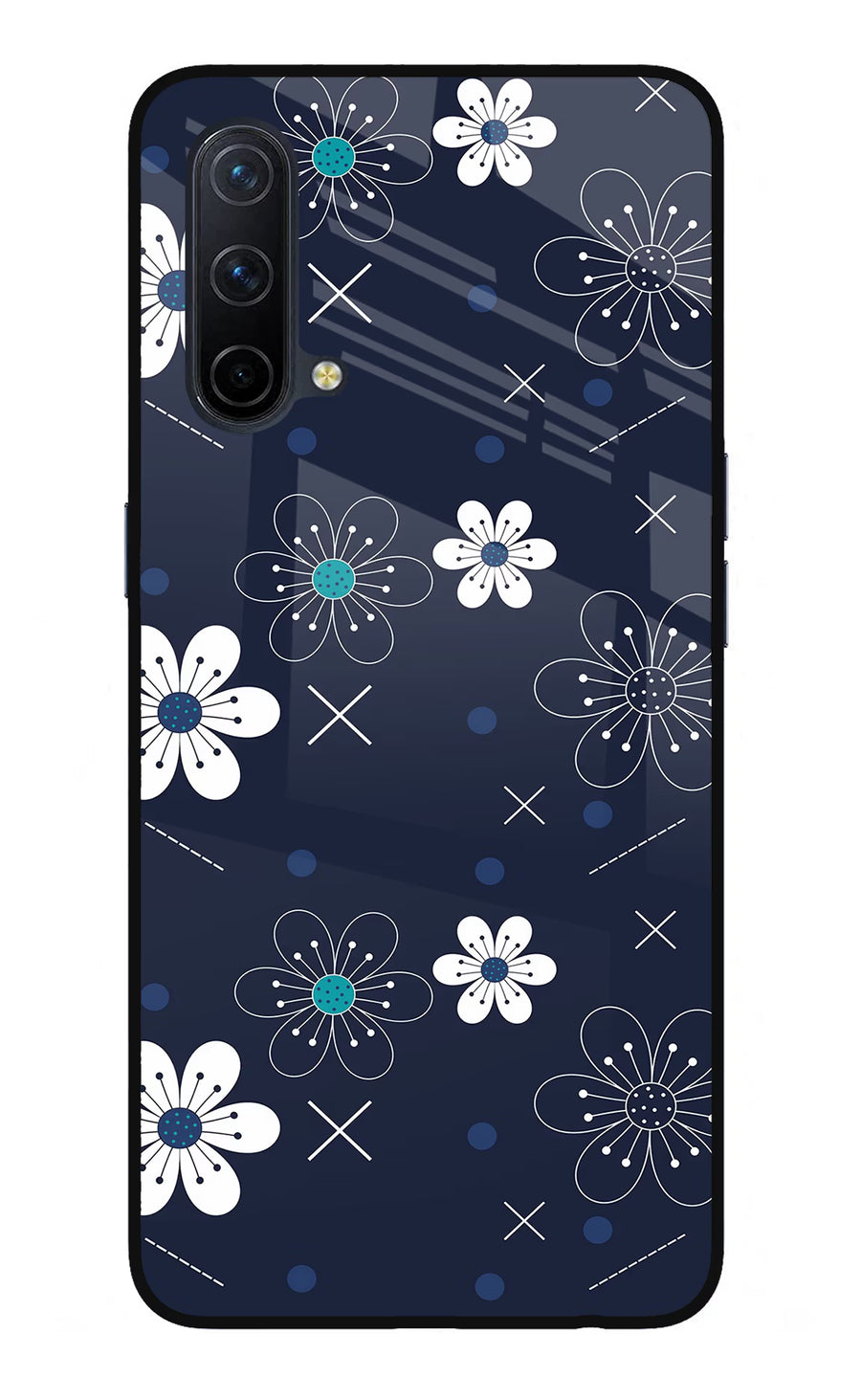 Flowers Oneplus Nord CE 5G Back Cover, Glass case