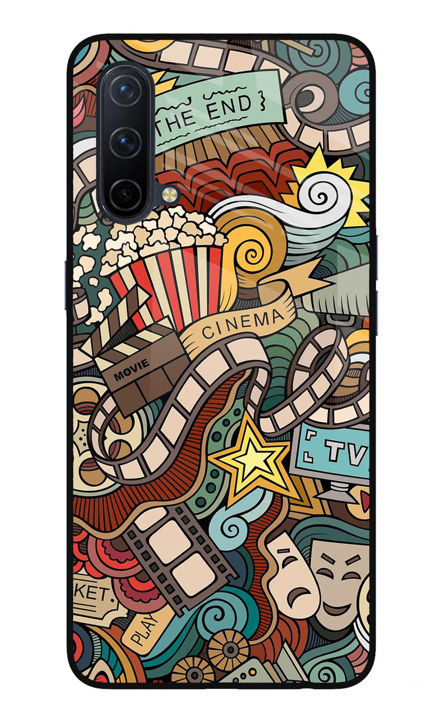 Cinema Abstract Oneplus Nord CE 5G Back Cover, Glass case