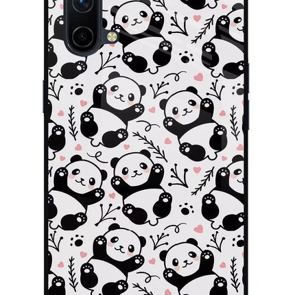 Cute Panda Oneplus Nord CE 5G Glass Case