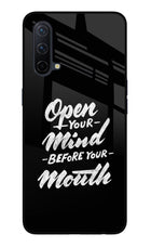 Open Your Mind Before Your Mouth Oneplus Nord CE 5G Glass Case